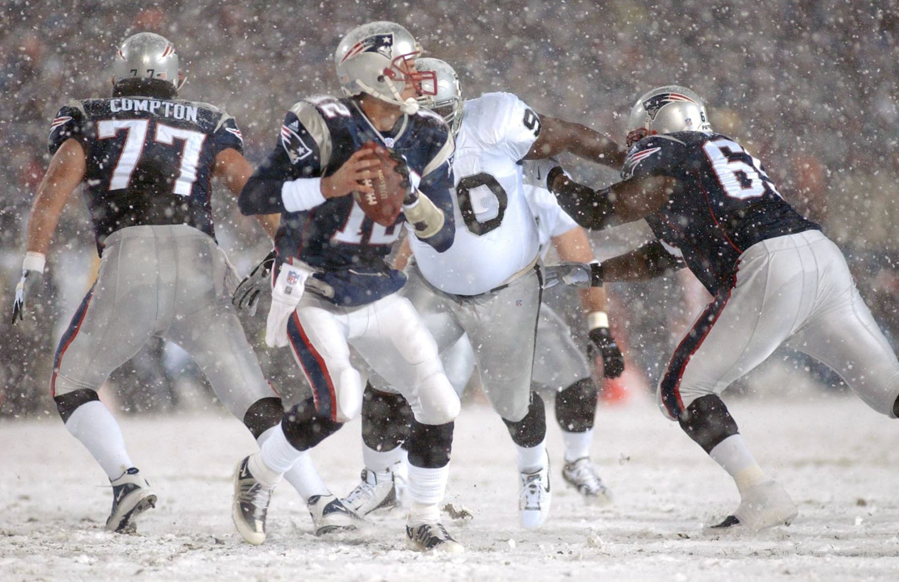 Tuck Rule Game, AFC Divisional Playoff game, Raiders at Patriots, Jan. 19, 2002